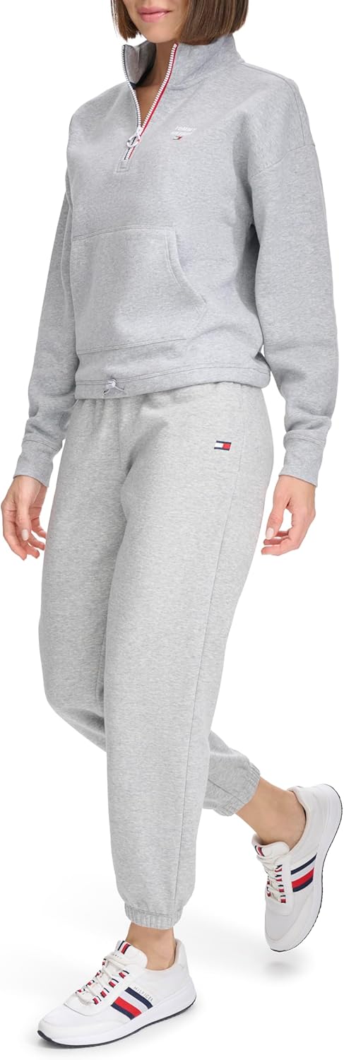 Tommy Hilfiger womens Quarter Zip Fleece Pullover Sweatshirt - Image 7
