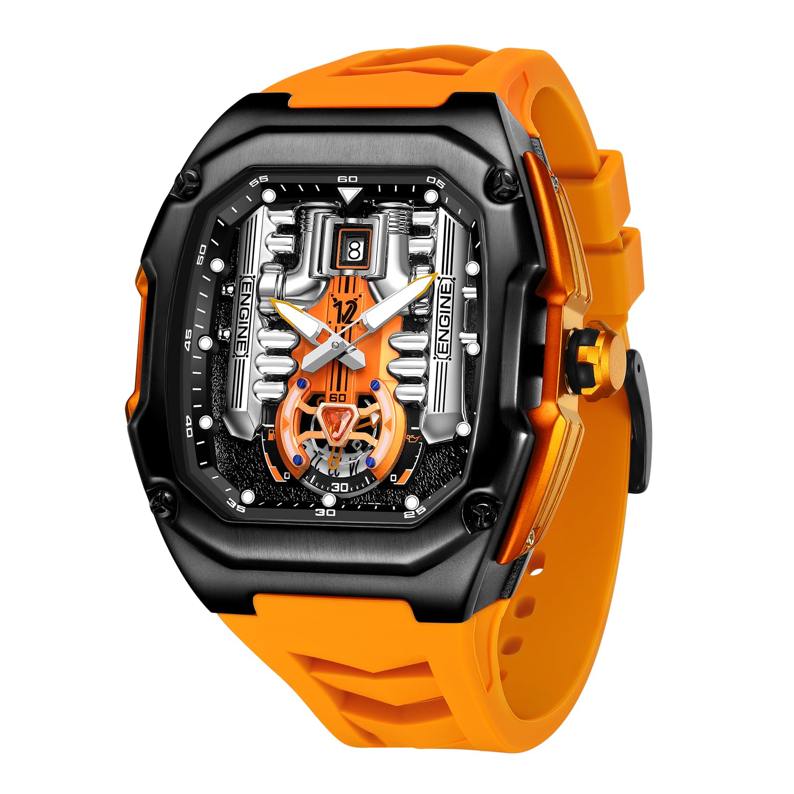 Mens Watches, Wrist Watches Luminous Design, Big Face Fashion Quartz Black Watch 30ATM, Casual Watch for Men Unique Gifts for Men — view 13