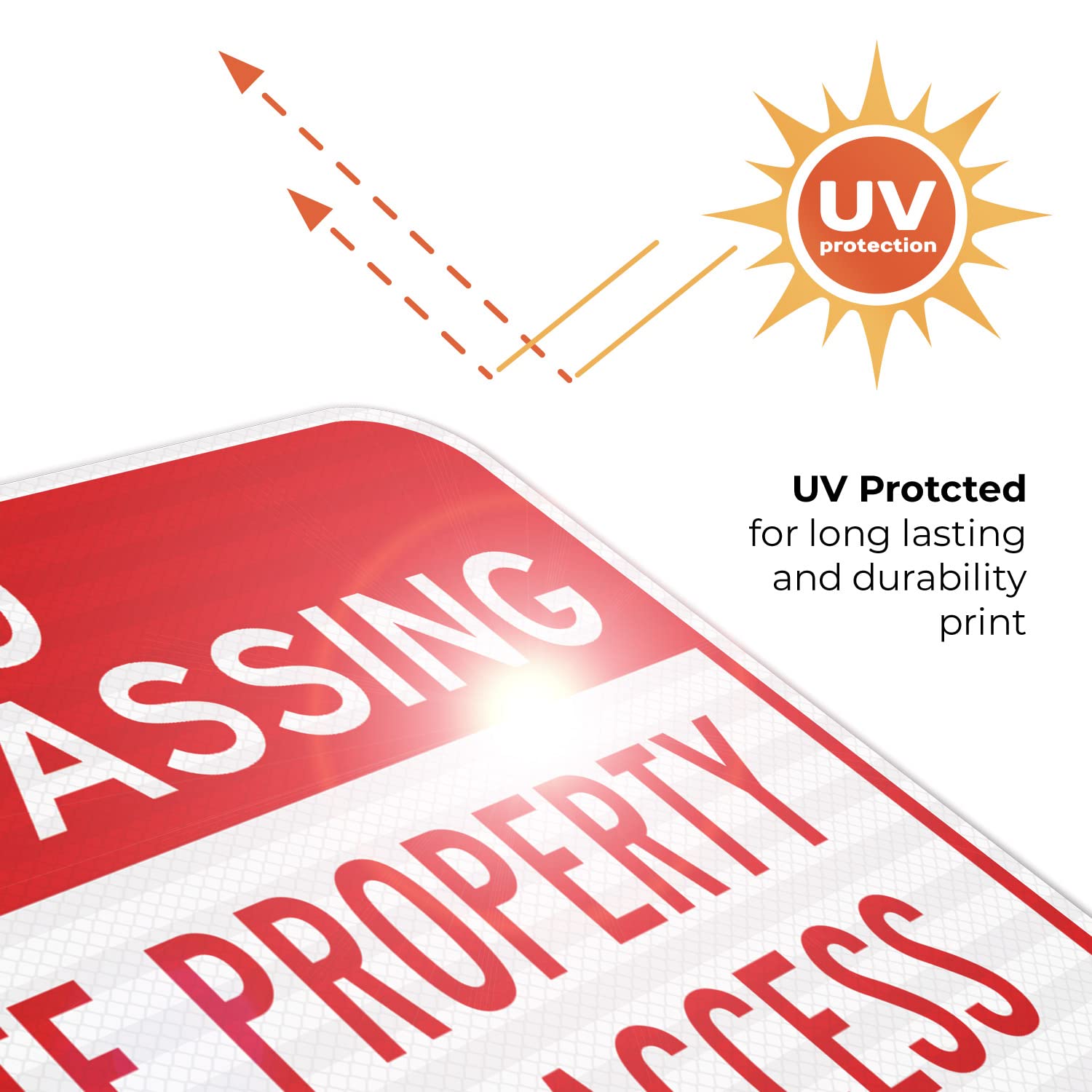 Private Property No Beach Access Sign, 12x18 Inches, 3M EGP Reflective .063 Aluminum, Fade Resistant, Made in USA