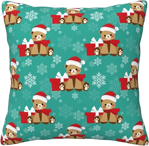 Miniatura 1 de Throw Pillow Covers 18x18 Inch Christmas Bear Decorative Pillow Covers Cushion Covers cojines decorativos para sala Pillow Cases Cute Throw Pillows