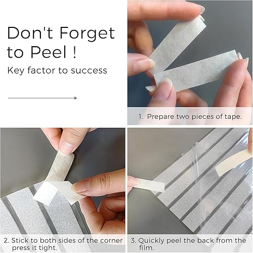 Miniatura 6 de Coavas - Película de privacidad de vidrio esmerilado para ventana, bloqueo solar y UV, adherencia estática, no adhesiva, control de calor,