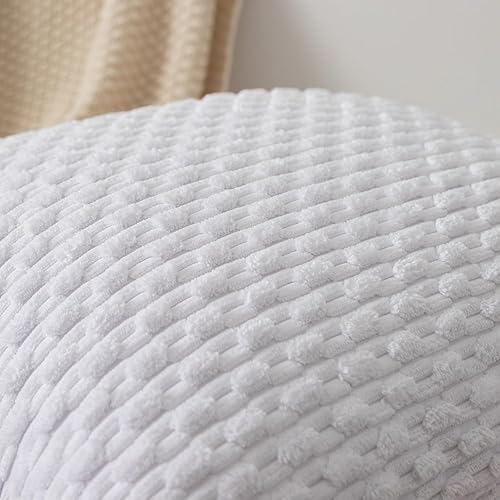 Vista 445 de Kevin Textile - Juego de 2 fundas decorativas cuadradas para cojines, de pana suave y con moderno estilo campestre bohemio a rayas para decorar Óxido