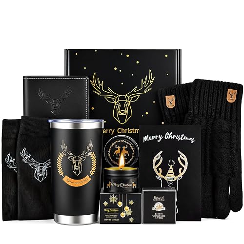 Christmas Man Gifts Box,Xmas Basket for Men Merry Christmas Gift