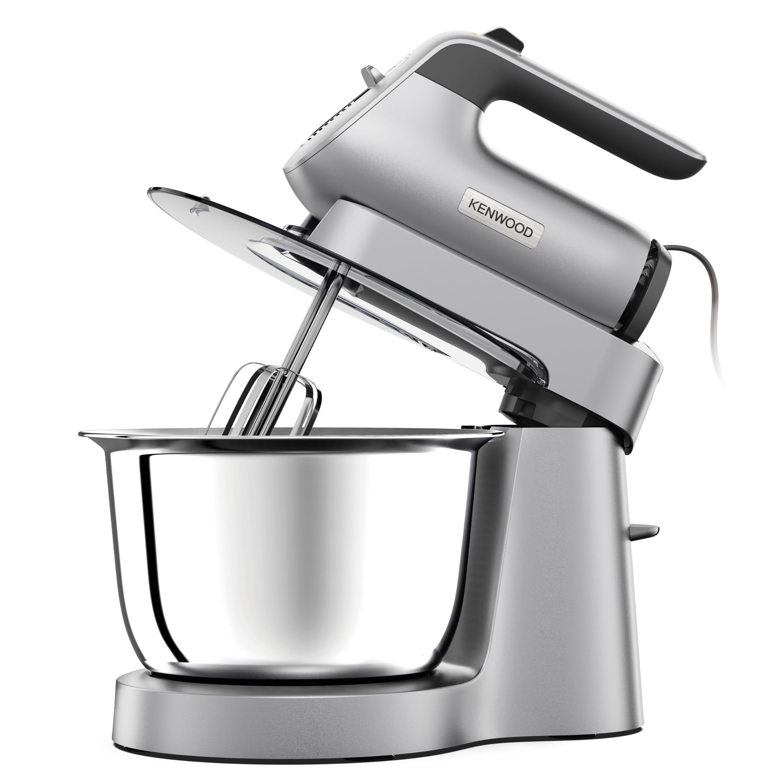 Kenwood Chefette HMP54.000SI - Handmixer und Küchenmaschine in einem, 3,5 l Edelstahl-Schüssel, variable Geschwindigkeit + Pulse-Funktion, 650 Watt, Silber