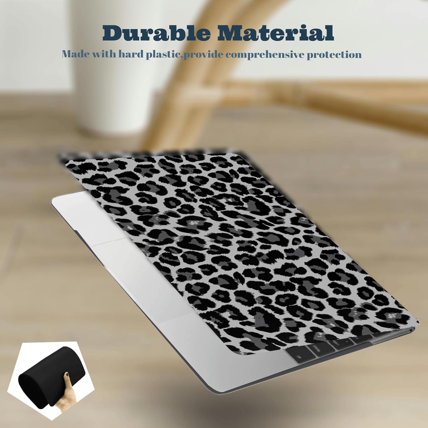 Pretty Case for MacBook Pro 16 inch 2020 2019 Model A2141 with Touch Bar&Touch ID,Hard Shell Case Protector & Laptop Sleeve & Keyboard Cover for Mac Pro 16",Grey Cheetah