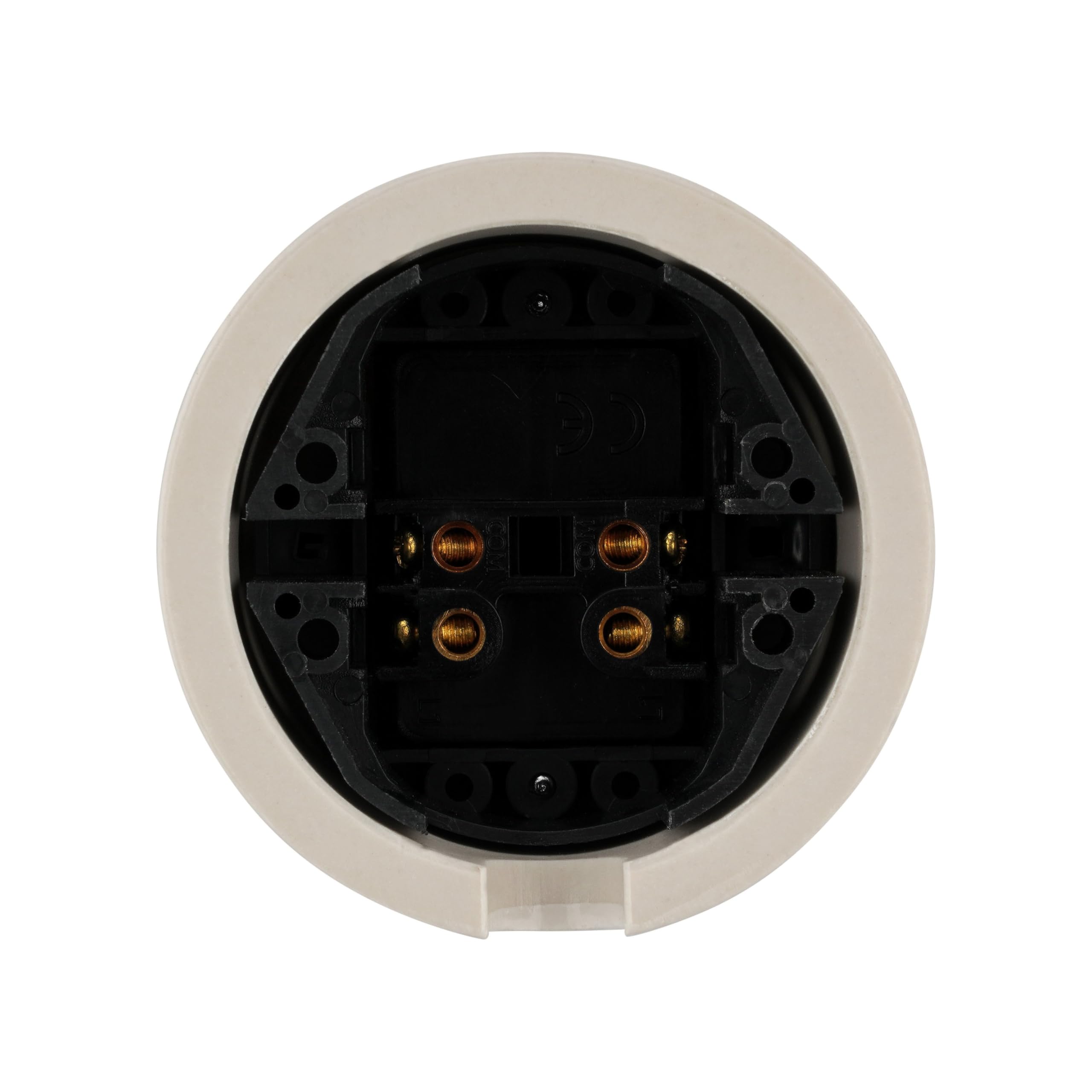 Aufputz Porzellan Retro Doppeltaster, Jalousietaster, All-in-One, Serie QR1 weiß