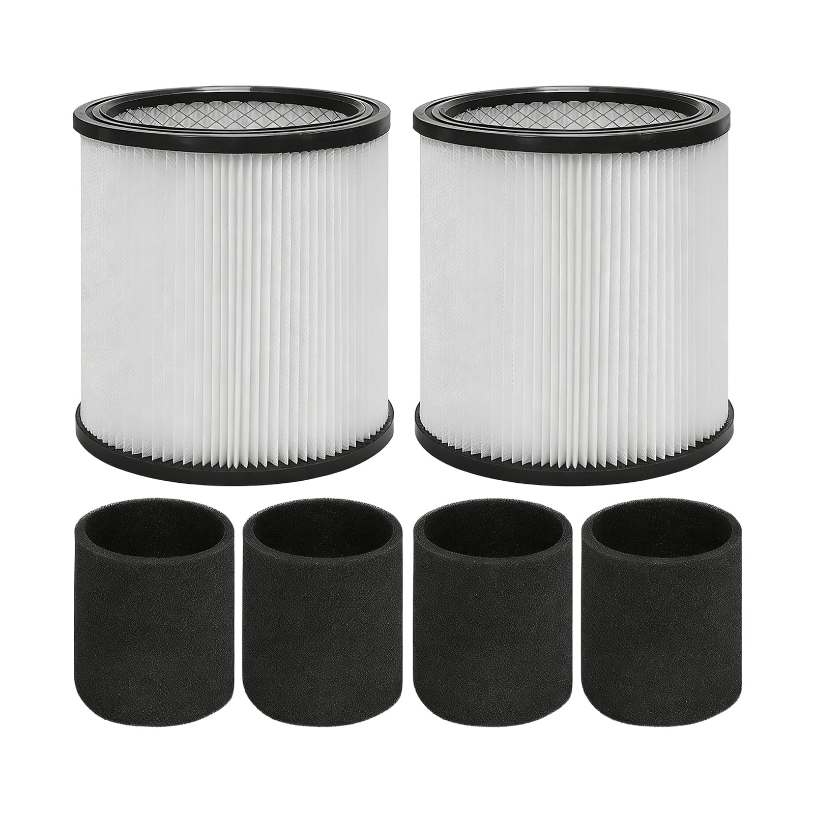 NMFLAB 90304 Replacement Filter Wet Dry Vacuum Cartridge and Foam Sleeve with Enhanced Filtration Enduring Wet Dry Vacuum Cartridge