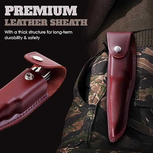 Miniatura 4 de Grand Way Cuchillo plegable, cuchillos de hoja afilada con mango de madera, nudete único para coleccionista de cuchillos, cuchillo de bolsillo ideal