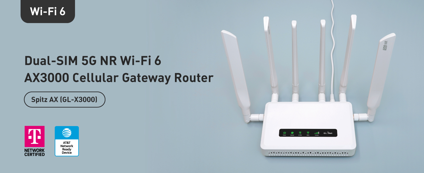 Amazon.com: GL.iNet GL-X3000 (Spitz AX) Cellular Gateway 5G Router
