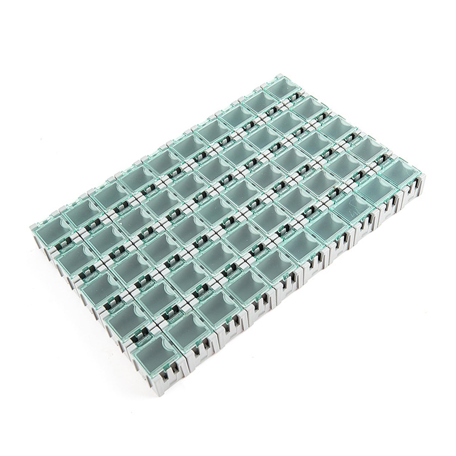 YROHGKPN Of 50 Sturdy ABS Component Organizers Boxes with Clear Lids for Electronic Parts Storage Resistor Organizers Case