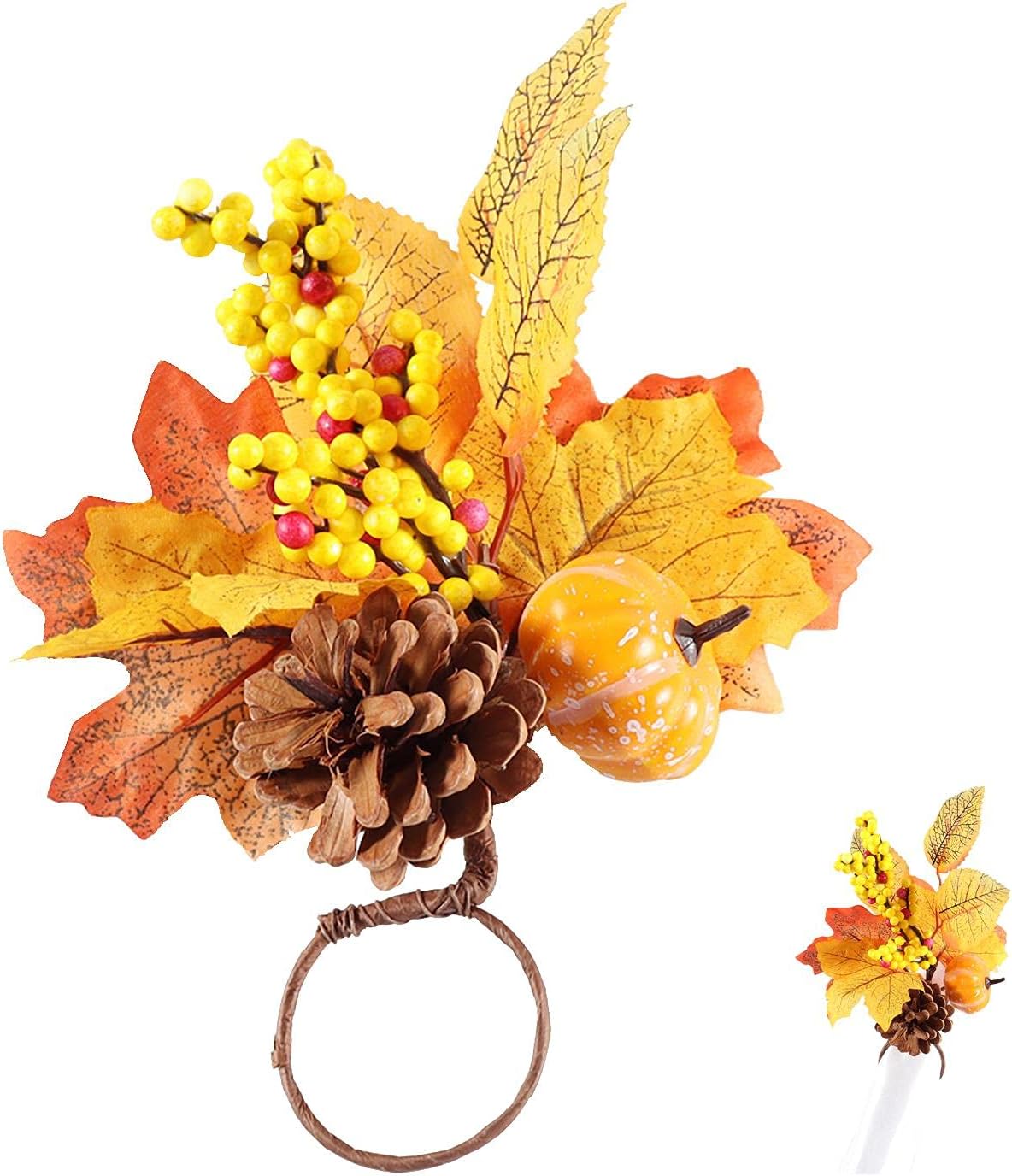 couraged Fall Napkin Rings Set, Maple Leaf Pumpkin Berry Napkin Rings, Thanksgiving Napkin Rings Holders, Autumn Harvest Napkin Rings for Halloween, Thanksgiving, Farmhouse, Table Setting Decor : Home & Kitchen