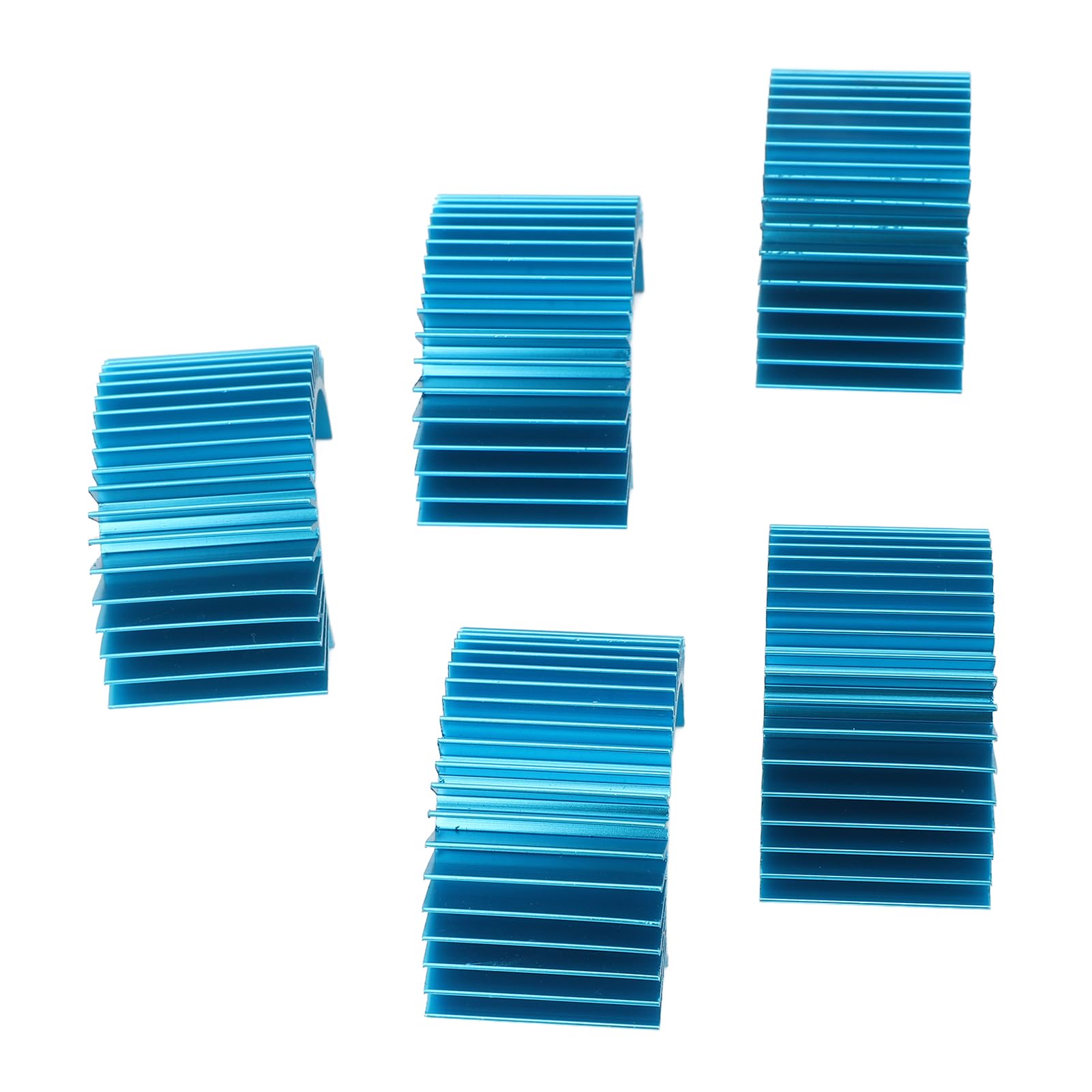 Generic Motor Cooling Heat Sink, Aluminium Alloy Heat Resistant Electric Engine Motor Heatsink Blue Efficient Heat Dissipation 5Pcs for 36mm Motor, Genericehd9nzt270