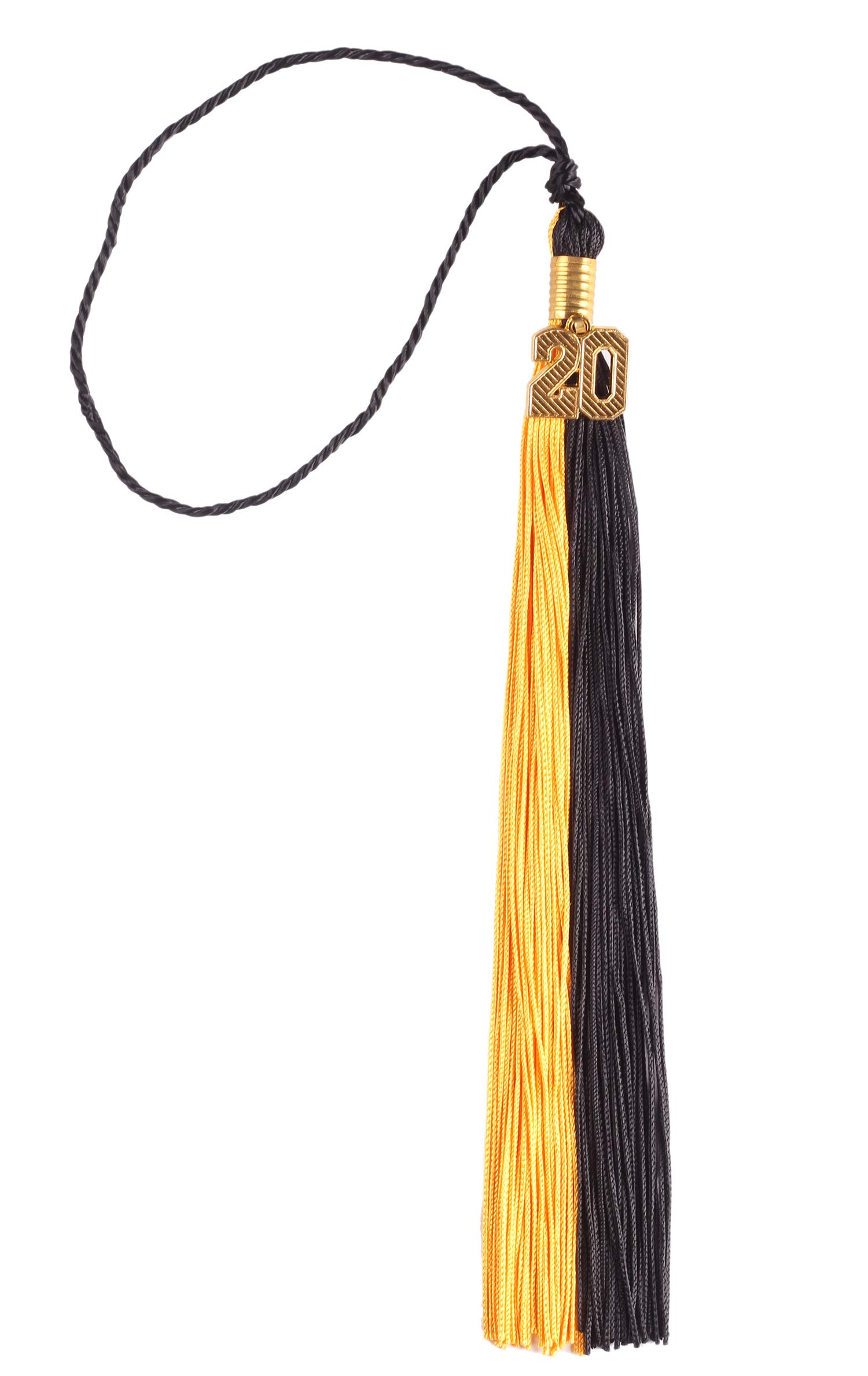 UIALECG Two-Colored Graduation Tassel with Gold 20 Year Charm