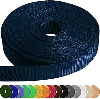 TECEUM Correa de 25 mm, 38 mm y 50 mm, 9 m, 23 m, 46 m, más de 40 Colores, cincha Resistente para Escalada, al Aire Libre, Interior, Manualidades, Bricolaje
