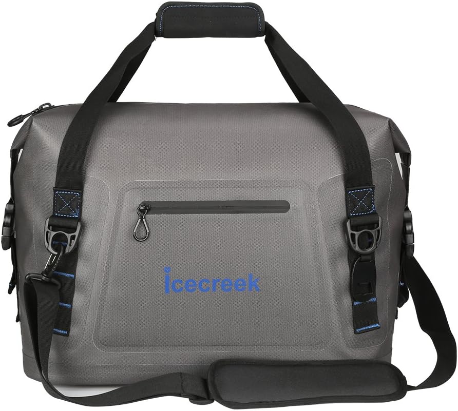 36-can Waterproof Cooler - Heavy Insulated Welded Cooler Bag with TPU Fabric and Waterproof Zipper, Padded Shoulder Strap, Splash-proof Front Pocket and Bottle Opener, Perfect Lunch Bag and Cooler Bag