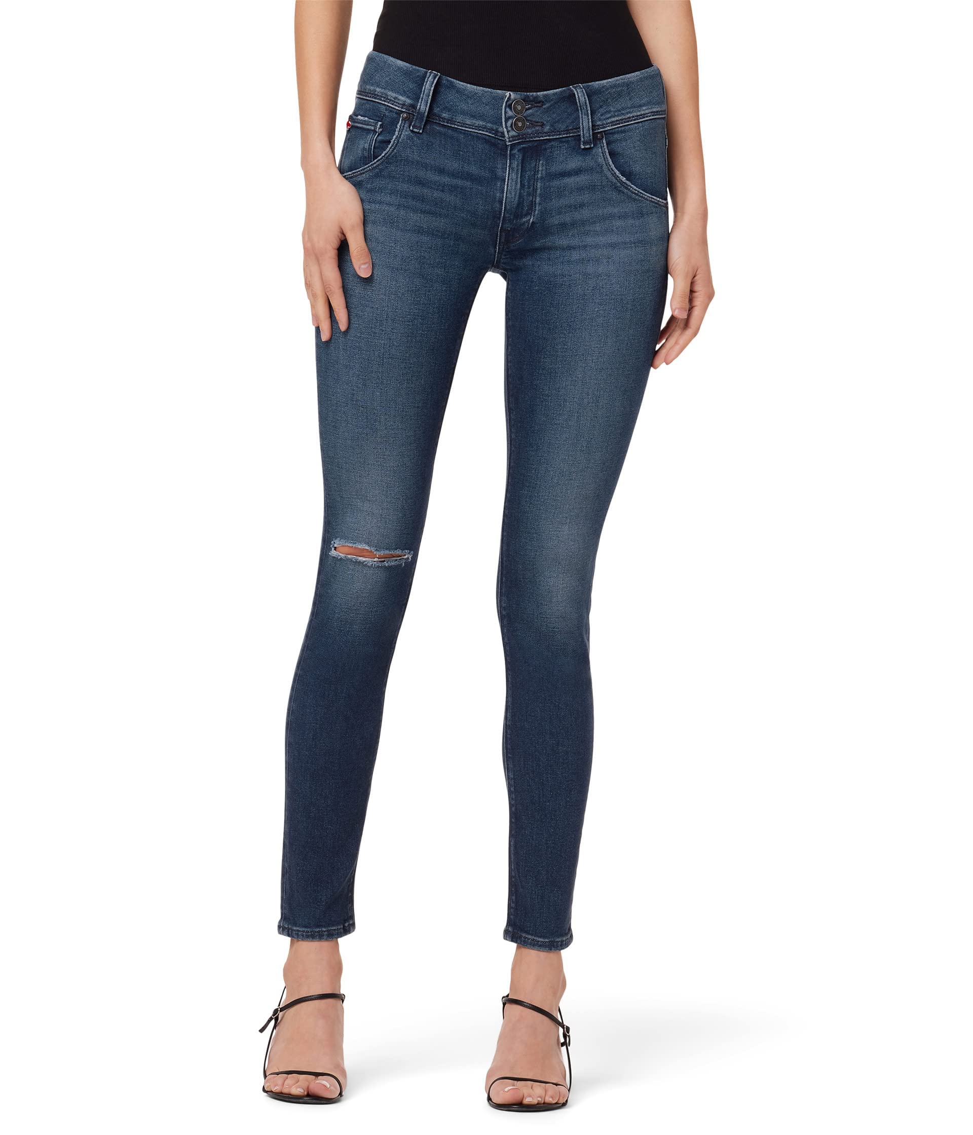 HUDSONWomen's Collin Mid Rise Skinny Jean with Back Flap Pockets