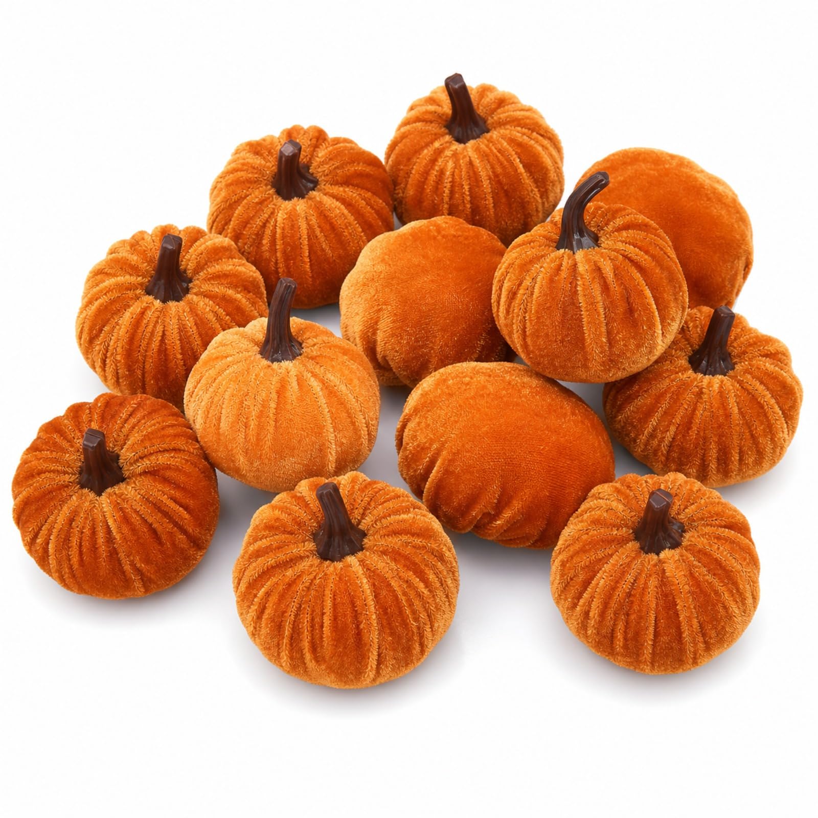 HVHC Velvet Artificial Pumpkins Set