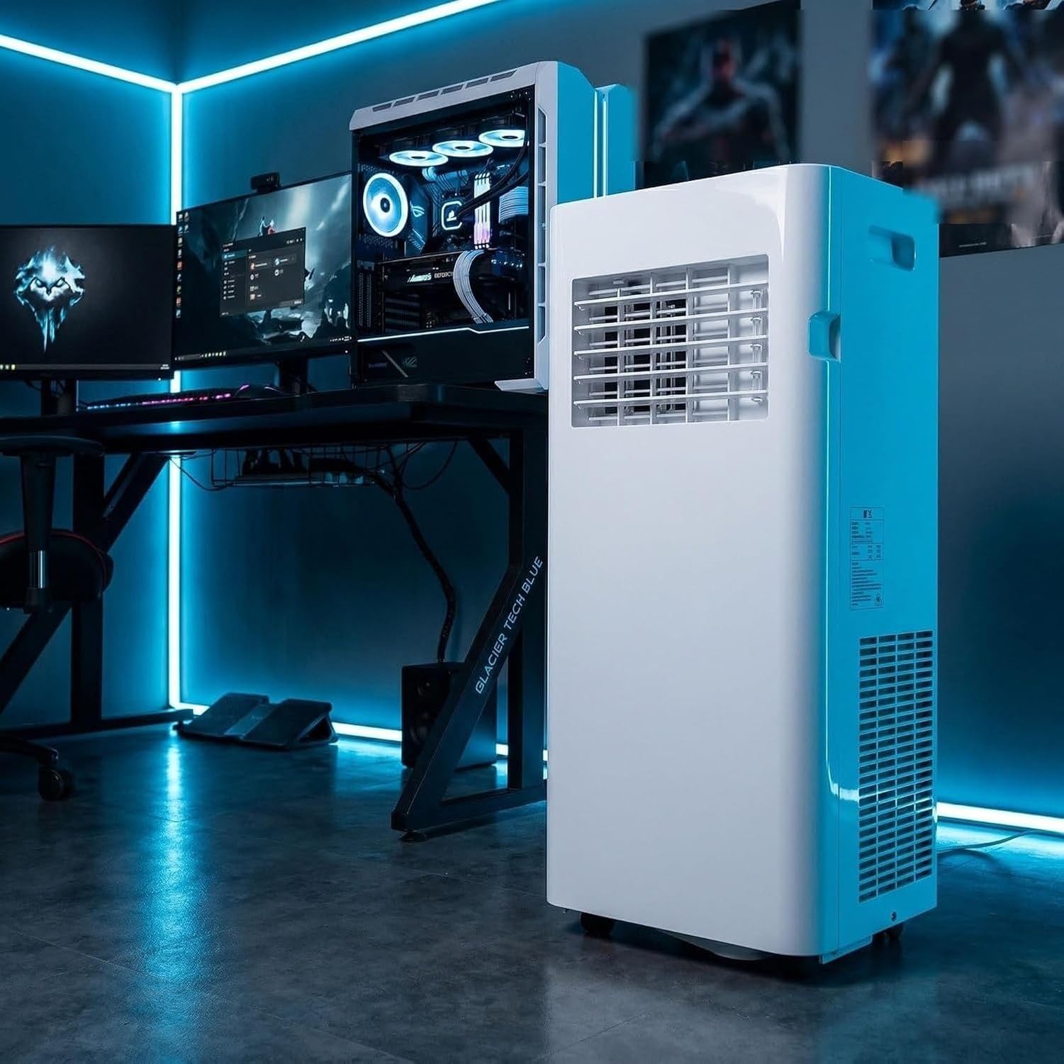 Condizionatore d'Aria Portatile 10000 BTU, unità AC silenziosa per stanze Interne, Telecomando, velocità Ventola Regolabili, deumidificatore, Kit di Scarico per, Style 3, 5000 BTU