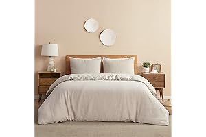 DAPU 100% Pure Natural Flax Linen Duvet Cover King Set