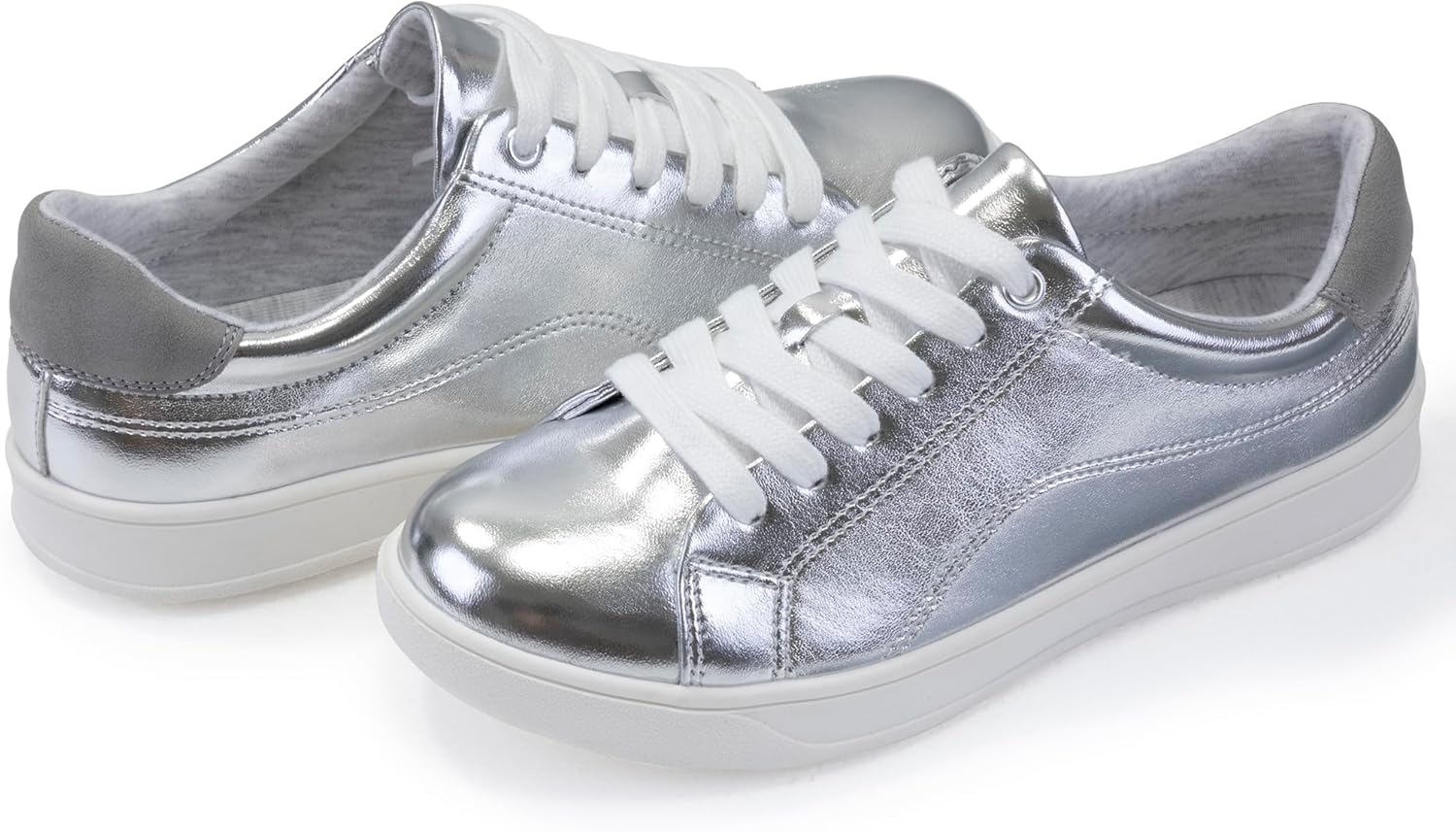 Women's Lace Up Trendy Sneaker Classic Fashion Low Top Walking Shoes - Picture 94 of 109