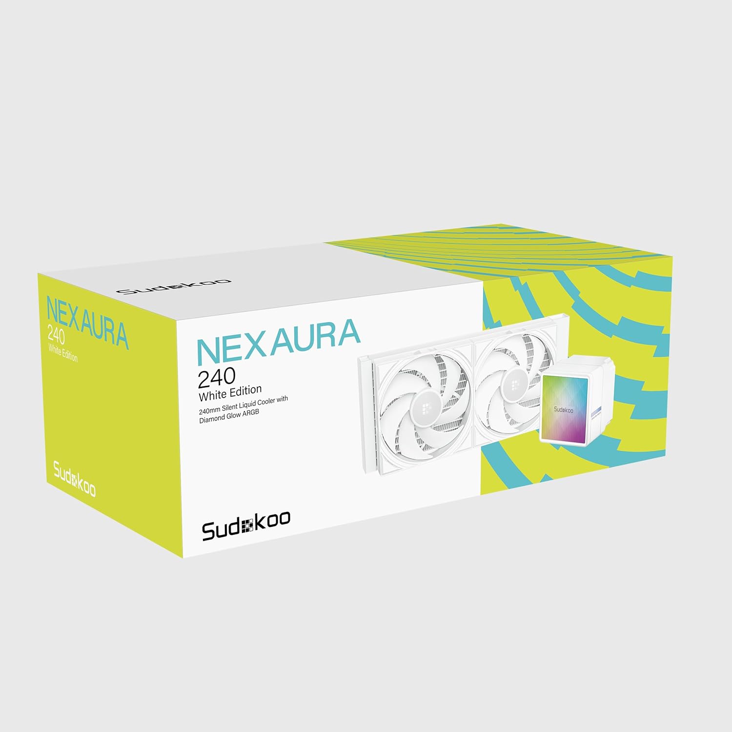 NEXAURA 240 White Liquid CPU Cooler: 240mm AIO CPU Cooler with PWM Pump & ARGB Pump Head - Water Cooling with FDB Fans for Intel LGA 1851/1700/1200/115X AMD AM5/AM4