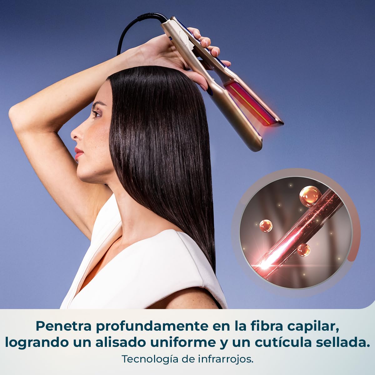 Cecotec Plancha de Pelo Placas Anchas y Vibratorias Lisse i-Twerk Max. Tecnología Infrarrojos e Iónica, 160º-230ºC, Revestimiento Cerámica y Turmalina, Calentamiento Rápido, Pantalla Integrada