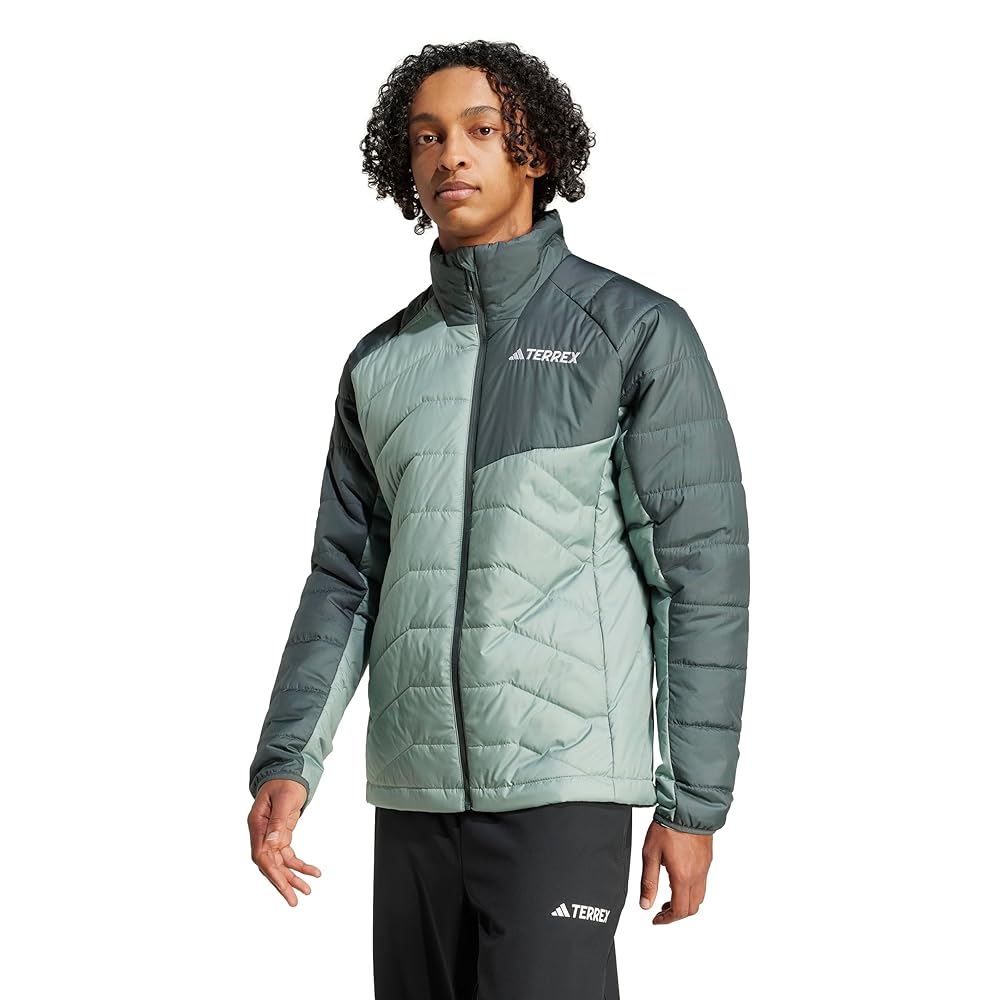 ジャケット・アウター POLYESTER TROPICAL UNCONSTRUCTED adidas Men's Terrex Multi Synthetic Insulated Hiking Jacket