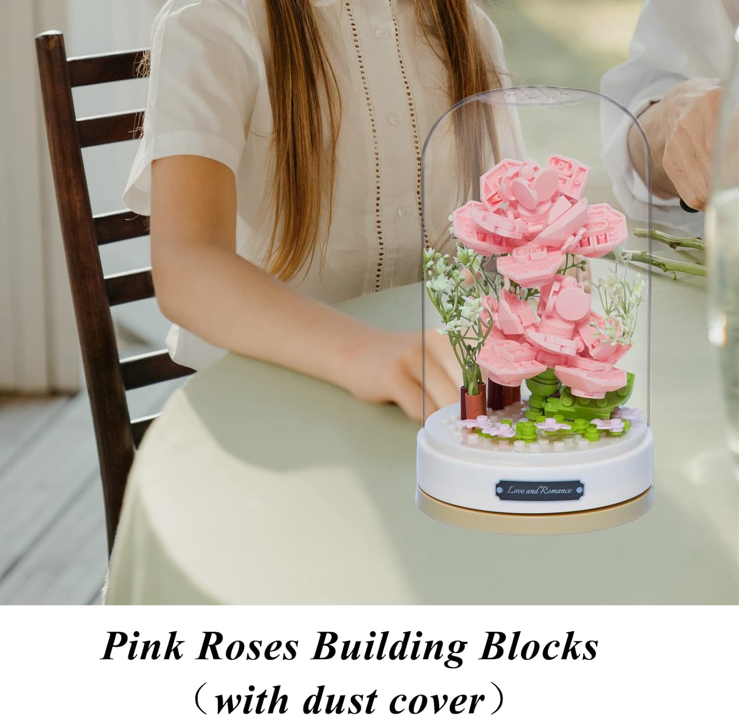 FULHOLPE Street View Flower Music Box Juego De Modelos, 575 Piezas, Conjunto De Bloques De Construcción Para Bricolaje, Kit De Construcción De Mini Partículas, Compatible Con Las Principales Marcas