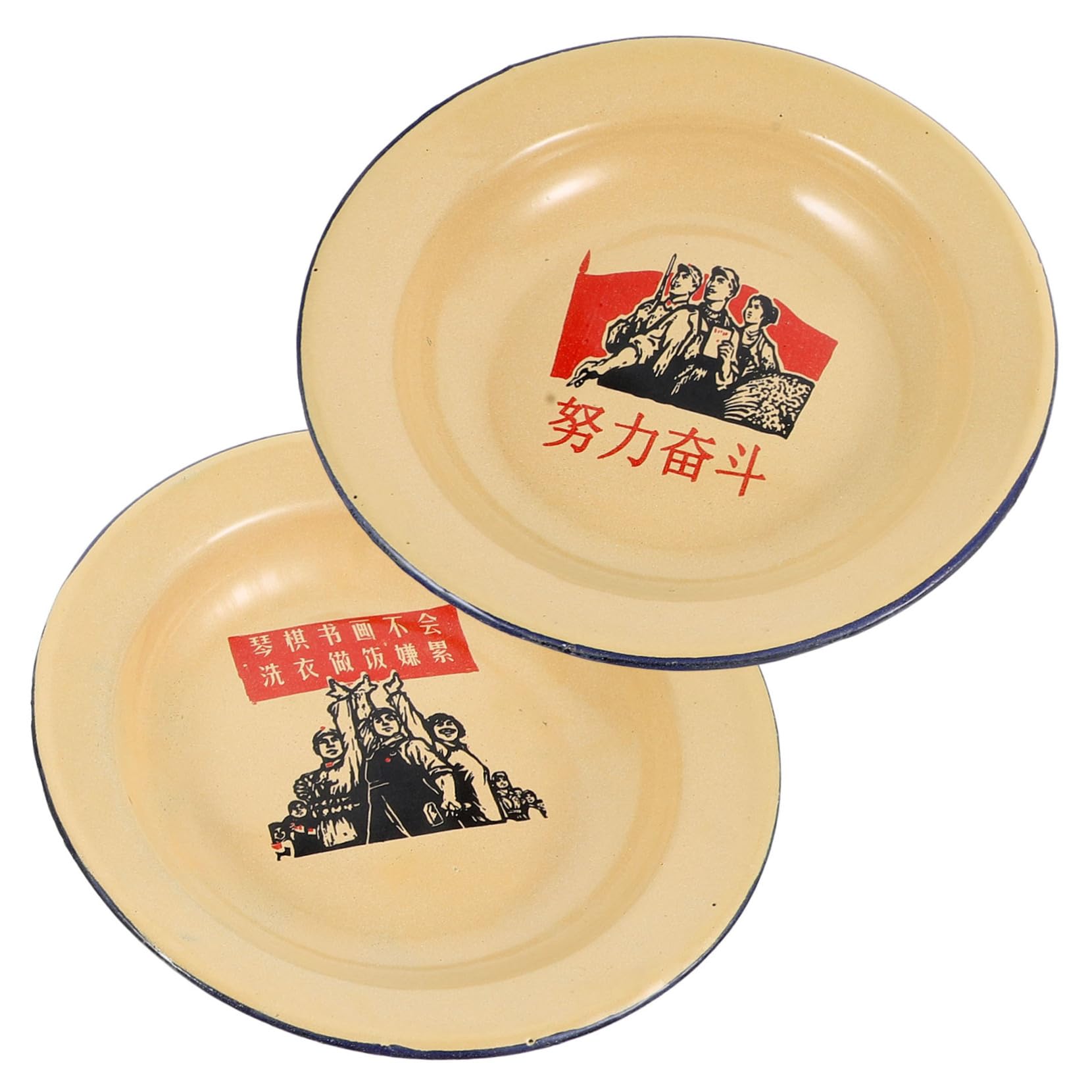 CIYODO Retro Appetizer Trays Large Serving Platters Roast Potato Baking Trays Hand Washable Ideal for Parties