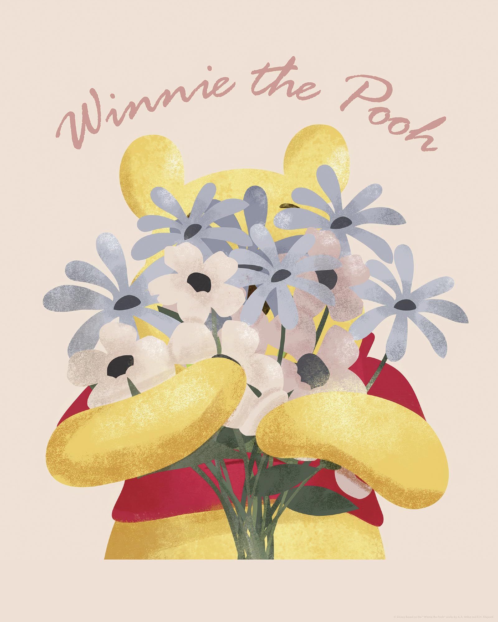 Komar Disney Winnie the Pooh Into The Blooms Wall Picture Size 40 x 50 cm Children's Room Wall Decoration