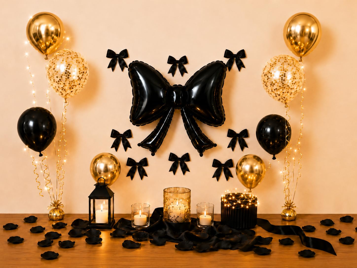 Red Bow Birthday Decoration Kit - 30 Pcs -15