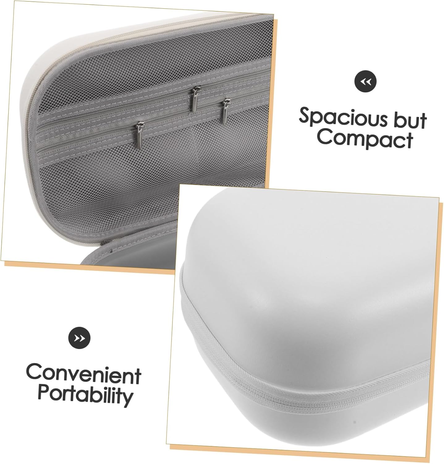 Portable Comprehensive Protection Hard Shell Breast Pump Carrying Bag for with Removable Tray and Mesh Pocket, Compact Storage Wearable Breast Pumps for Travel and Office Use
