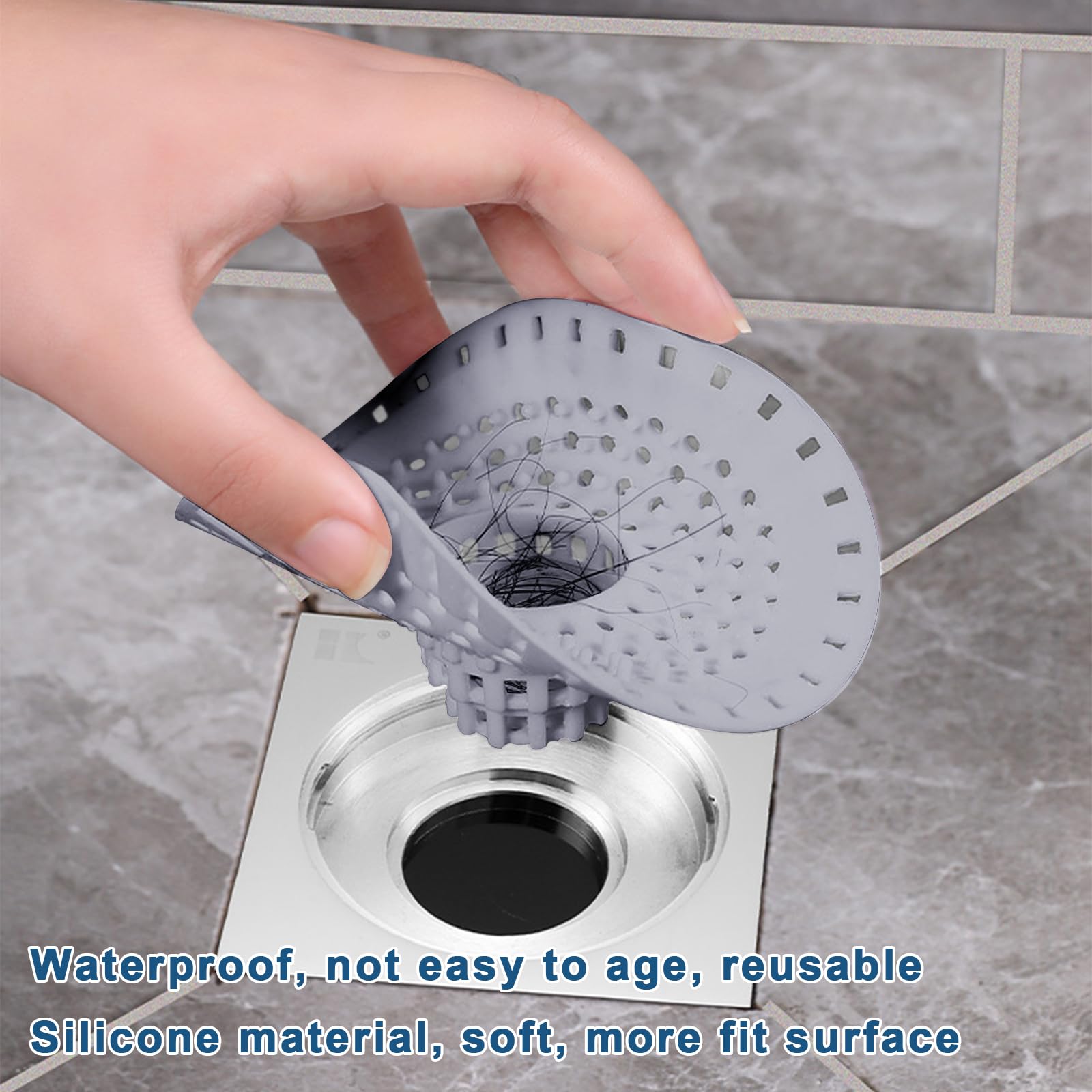 2 Pezzi Di Protezione Per Scarico In Silicone, Filtro Per Lavandino Con Ventosa Per Capelli In Vasca Da Bagno Doccia Scarico Cucina Bagno Lavanderia 92080430