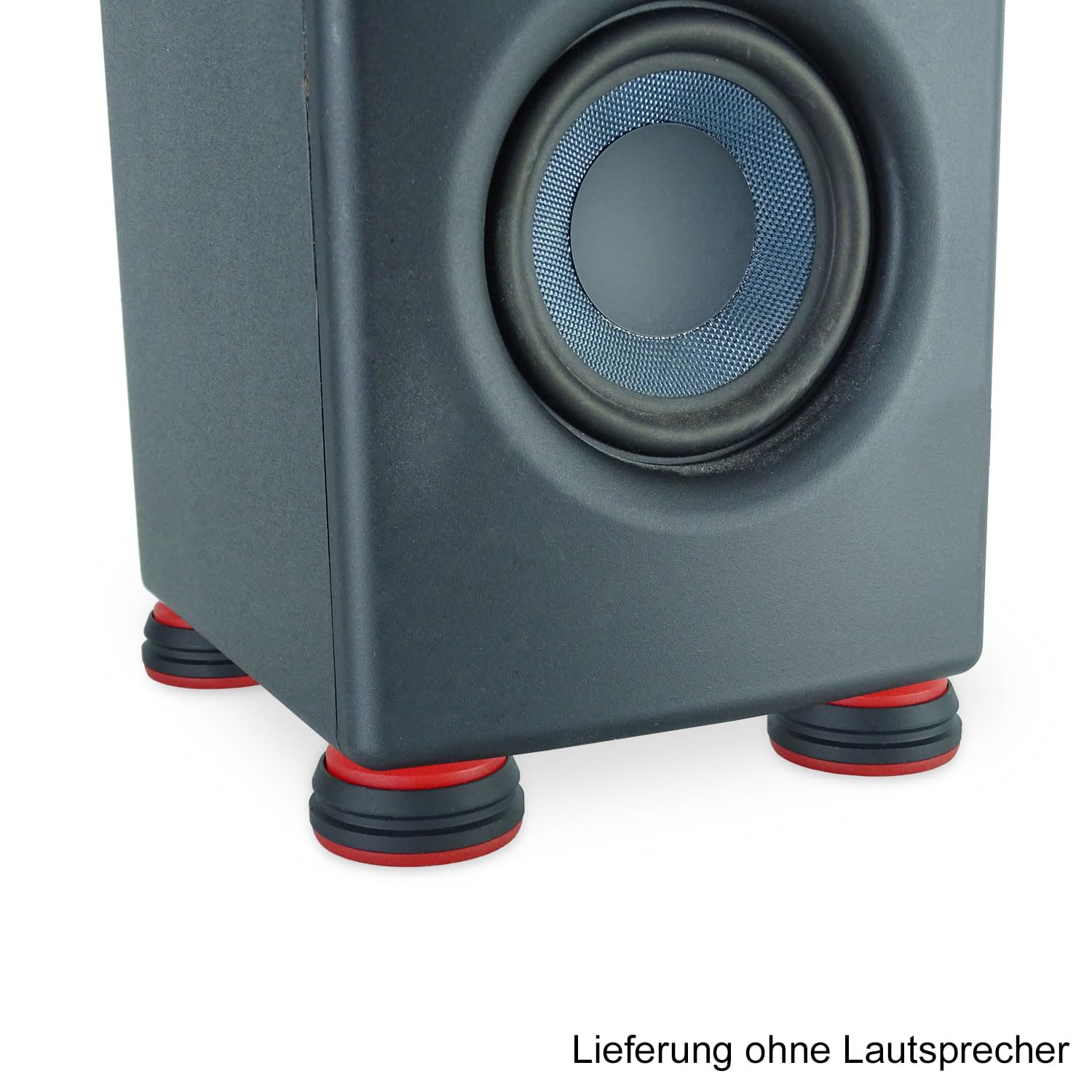 keepdrum SSA300RD Boxen-Füße für Zwei Boxen Schwingungsdämpfer Lautsprecher Resonanz-Absorber in Rot 8-Stück
