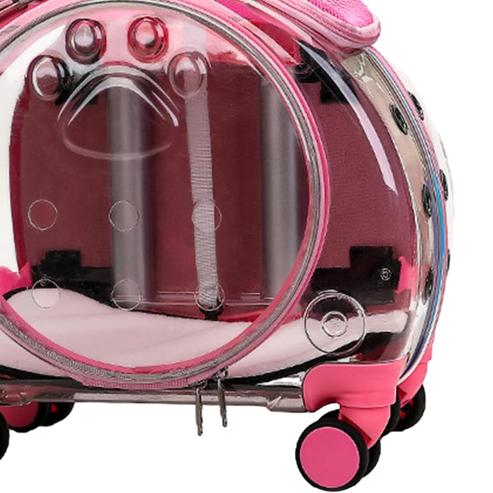 Transportín portátil con ruedas para gatos y perros, bolsa de viaje plegable con diseño transpirable y asa extensible, ideal para viajes en avión y aventuras al aire libre