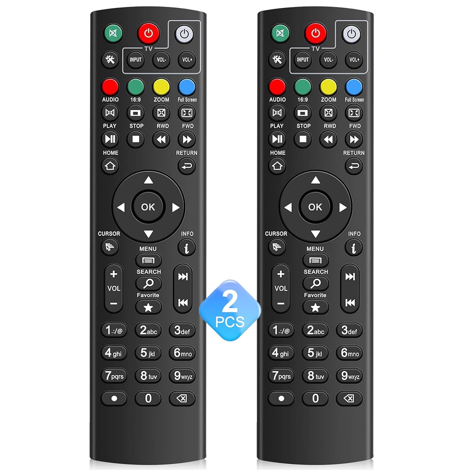 2 Pack Replacement Remote Control fit for Super Box S1, S2, S3, S4, S5, S6