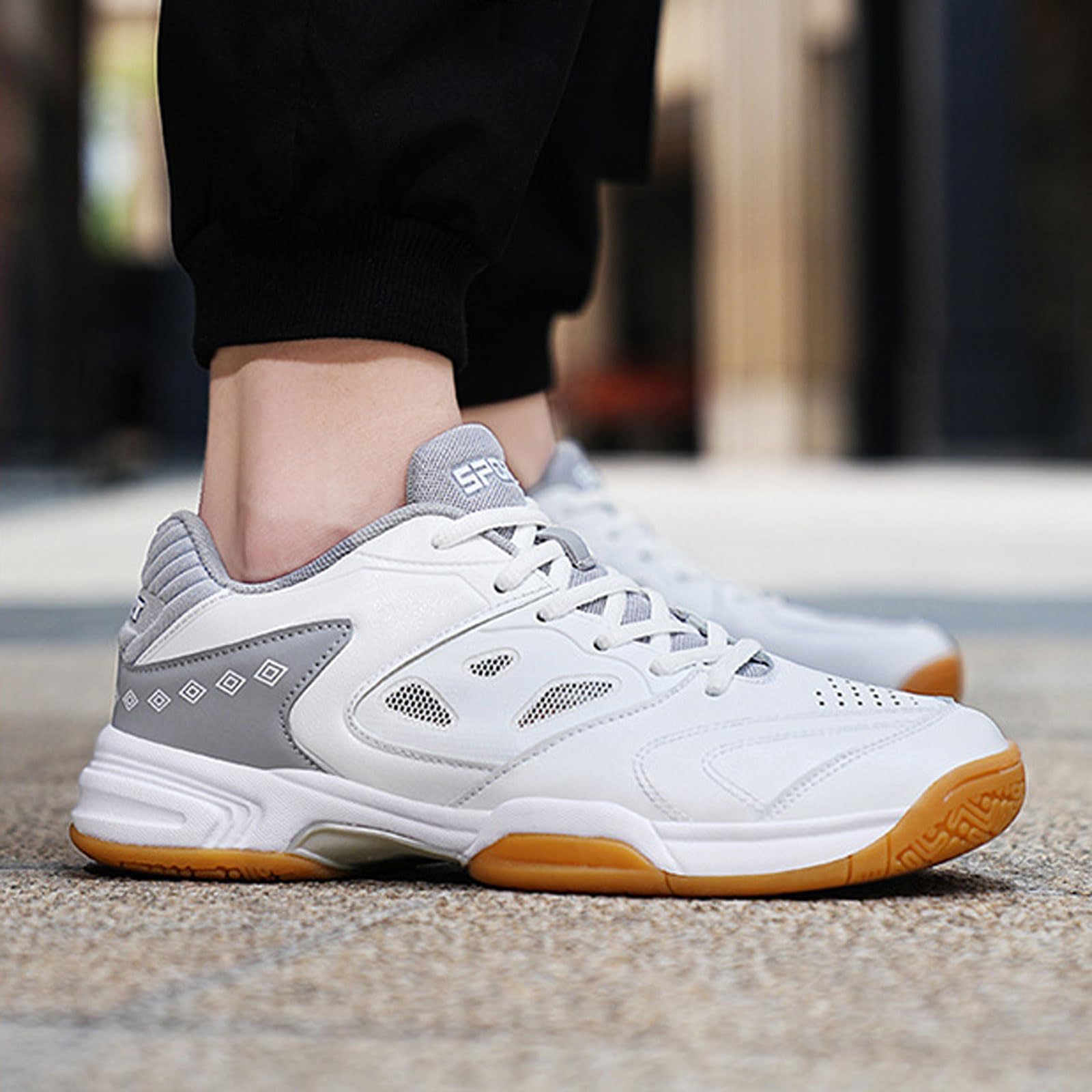 Zapatos de bádminton de Interior,Zapatos de bádminton Unisex,Zapatos de Entrenamiento de bádminton,Zapatos De Tenis De Mesa,Antideslizante,para Tenis,Gimnasio,Entrenamiento Casual