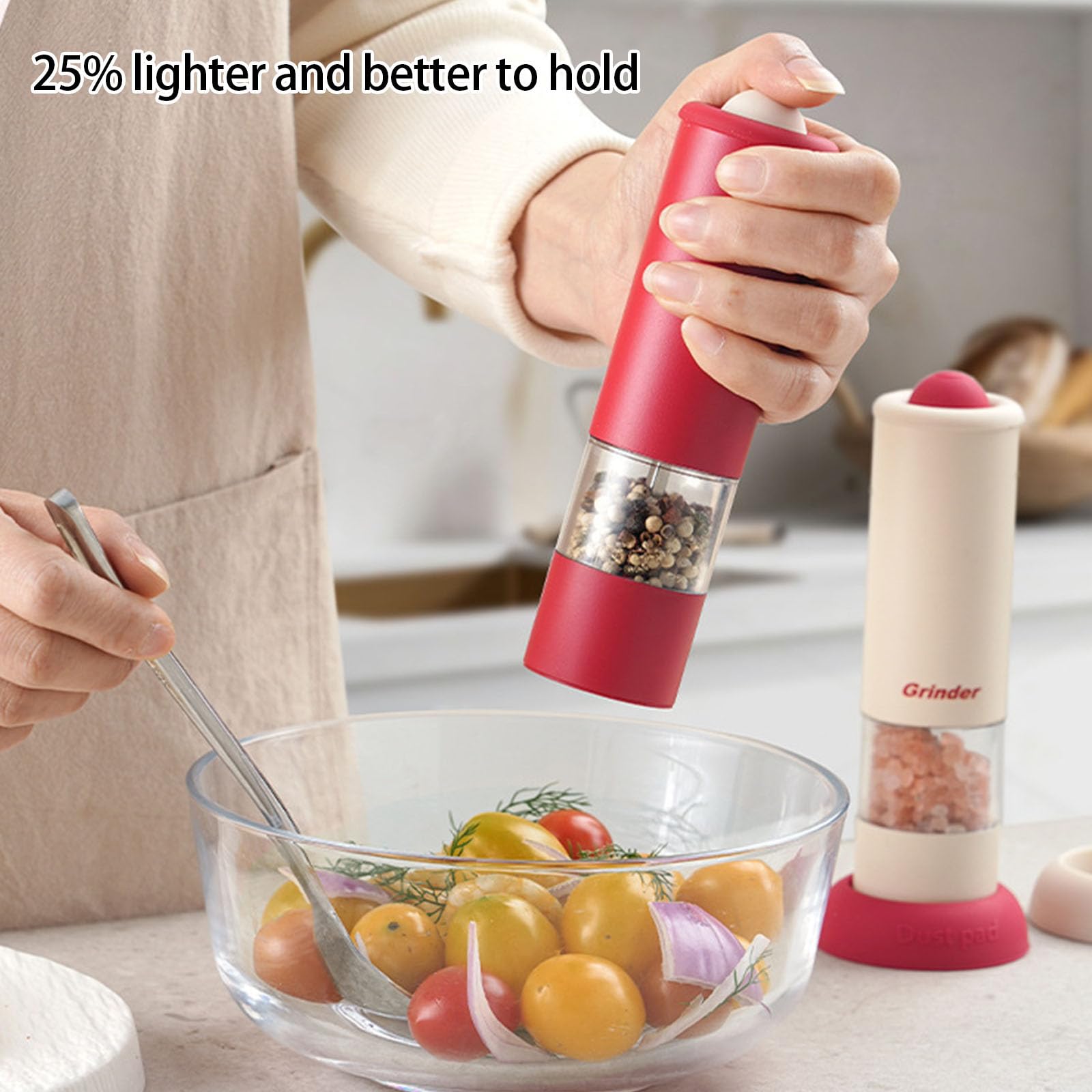 USB Rechargeable Electric Grinder For Salt And Peppers Use Adjustable Coarseness Restaurant Kitchen Seasoning Mill