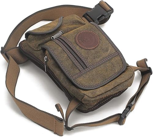 Miniatura 5 de Hebetag Bolsa de lona para piernas al aire libre para hombres y mujeres táctica militar motocicleta ciclismo multi-bolsillo cintura riñonera bolsa