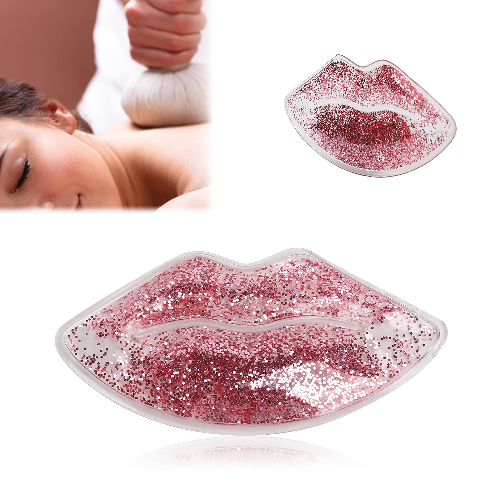 Buy Gel Ice Pack Lip‑Shaped Reusable Leakage‑Proof Hot Cold Compress