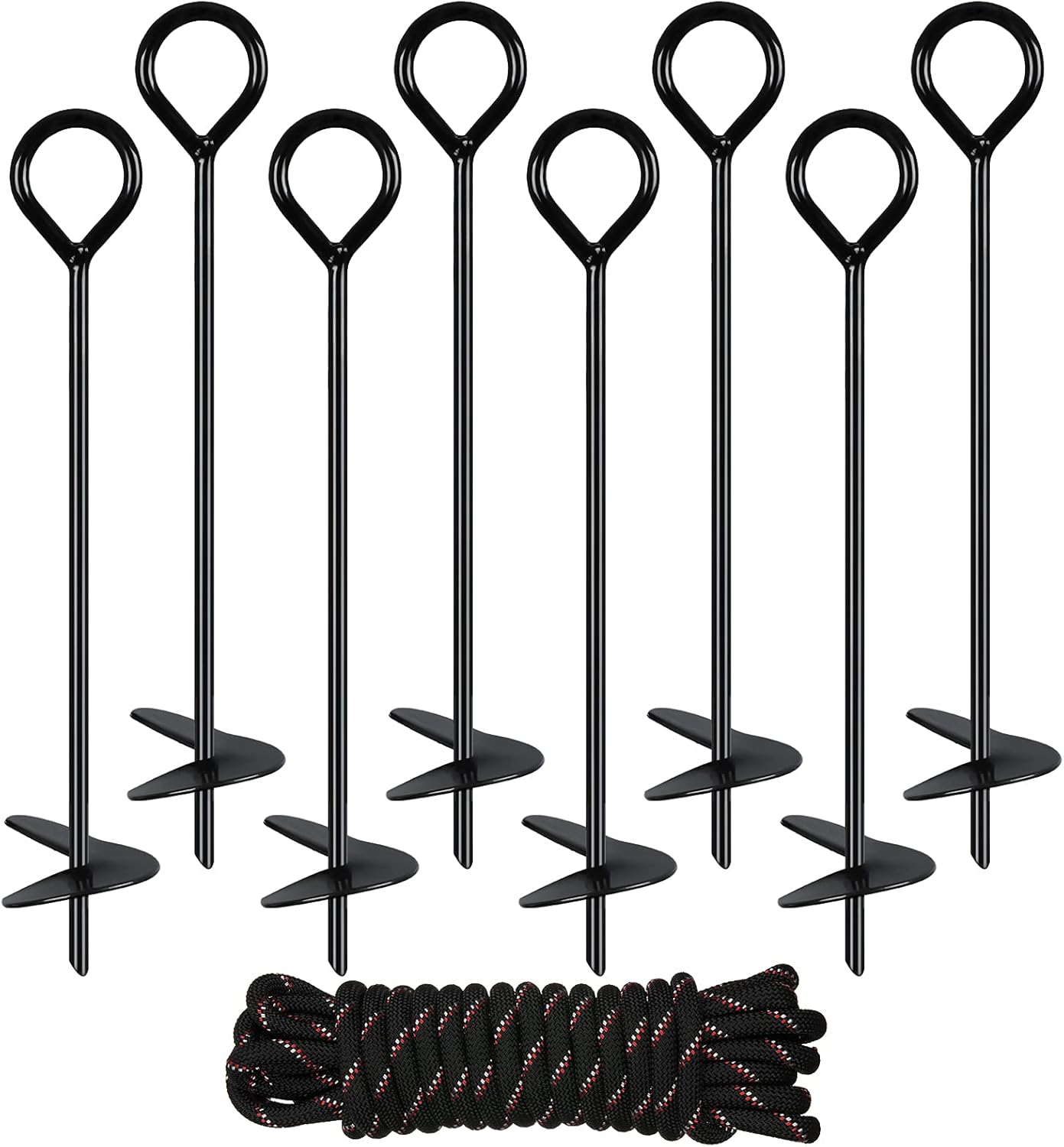 FEED GARDEN 8 Pack Ground Anchor 15 Inch Heavy Duty Earth