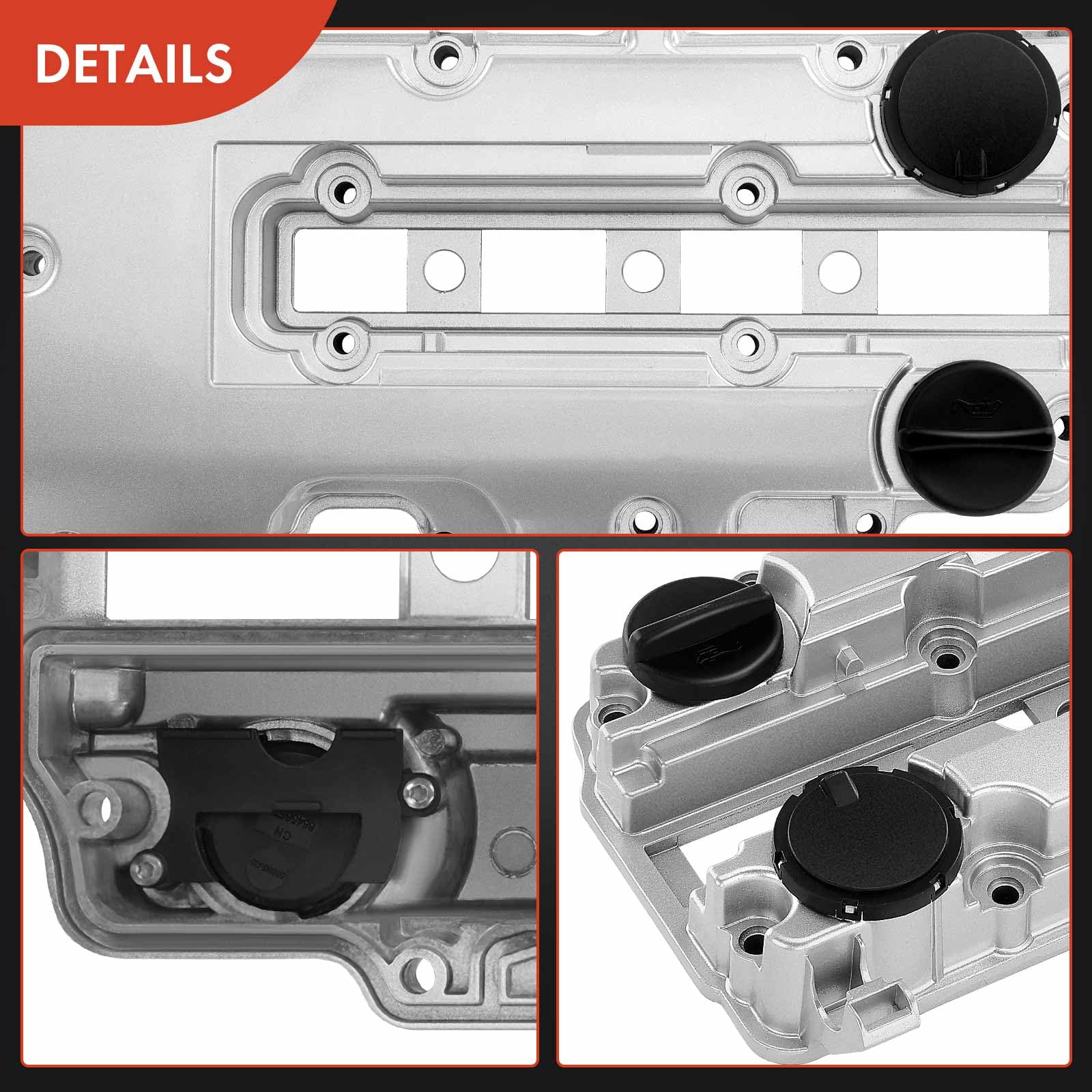 Frankberg Tapa de válvulas Tapa de culata Con junta Válvula de purga Compatible con Corsa D S07 Cruze J300 Trax Volt Adam M13 Ampera R12 Astra J P10 Replace# 55573746