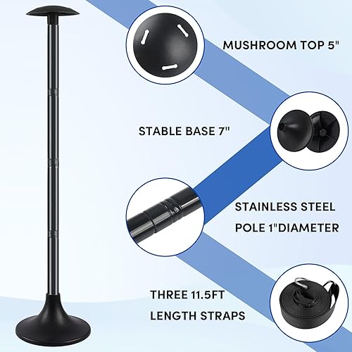 Vista 30 de Paquete de 2 postes de soporte para cubierta de barco, sistema de soporte de cubierta de barco de acero inoxidable con correa de cincha, extensión
