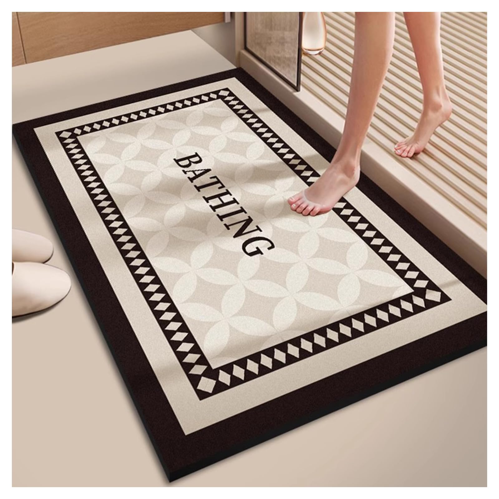 Tapis de bain séchage rapide et facile à nettoyer pour sol de cuisine