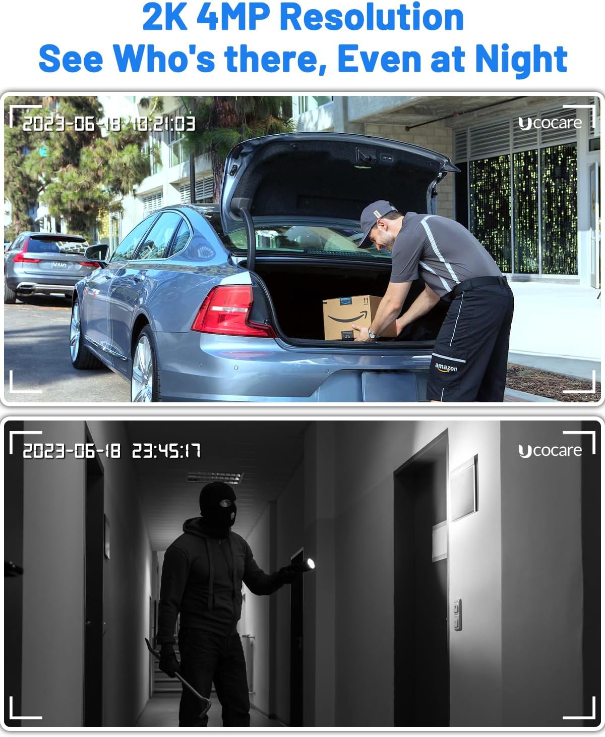 UCOCARE Doorbell Camera Wireless, 4MP Video Doorbell with Chime, Live Phone Call, Motion Detection, Instant Alerts, Night Vision, Support SD and Cloud Storage 4 71EA0ei791L. AC SL1500