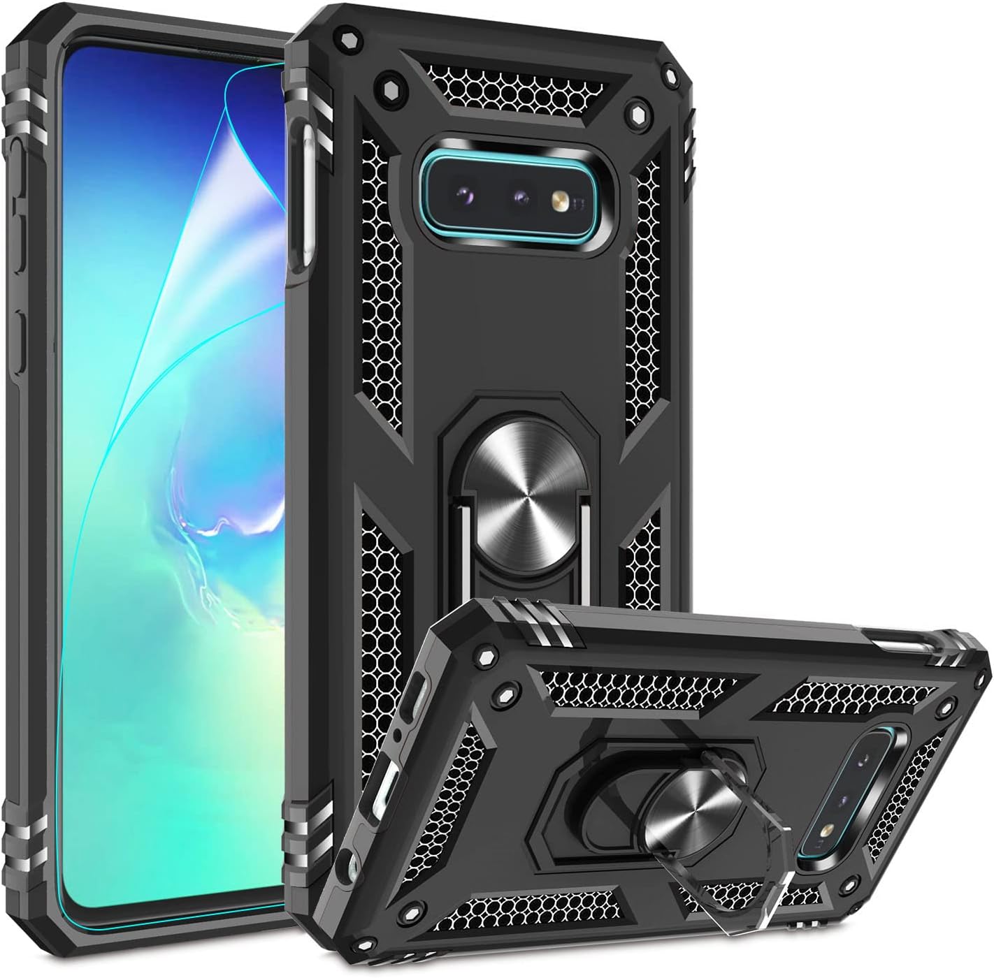 Gritup Galaxy S10E Case with HD Screen Protector, Military Grade 15ft. Drop Tested