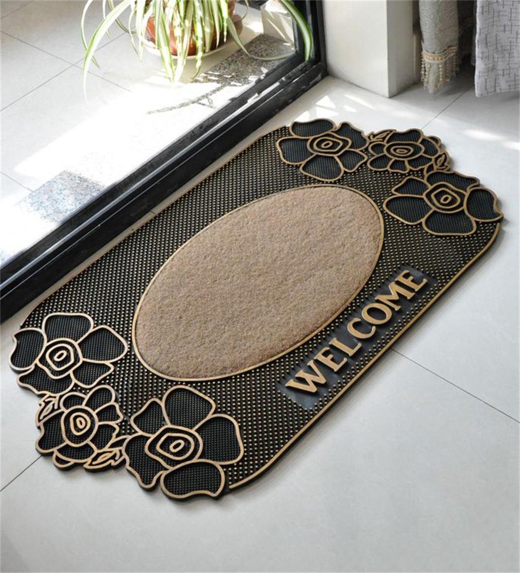 CAIJUN Rugs Continental Rubber Mats Villa Door Mat Home Pad Doormat Outdoor Foot Pad 45 * 75cm Area Rugs (Style : A)