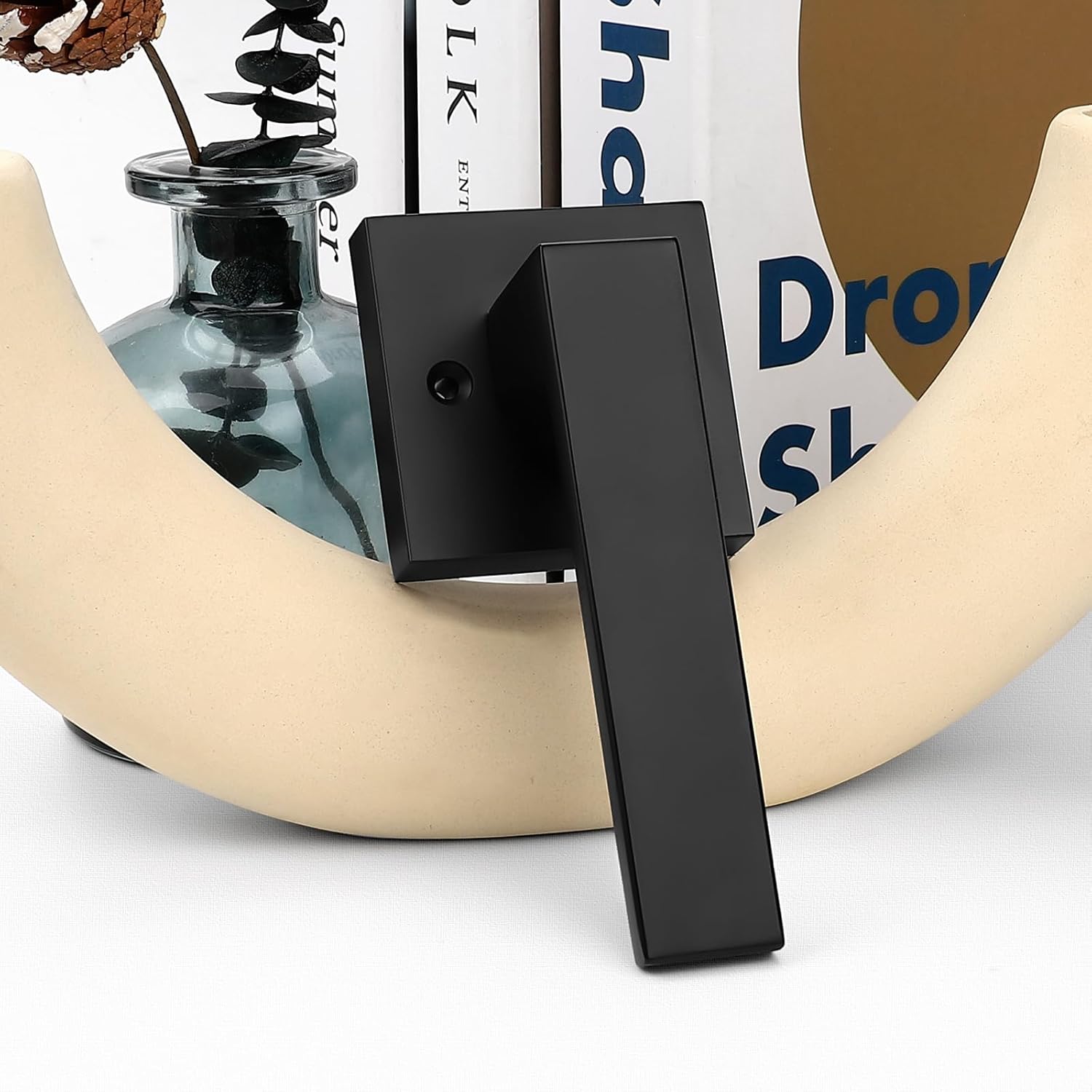 Probrico Black Stainless Steel Dummy Lever Handle Hardware for Cabinets, Closets, Balconies or French Doors (10 Pack)