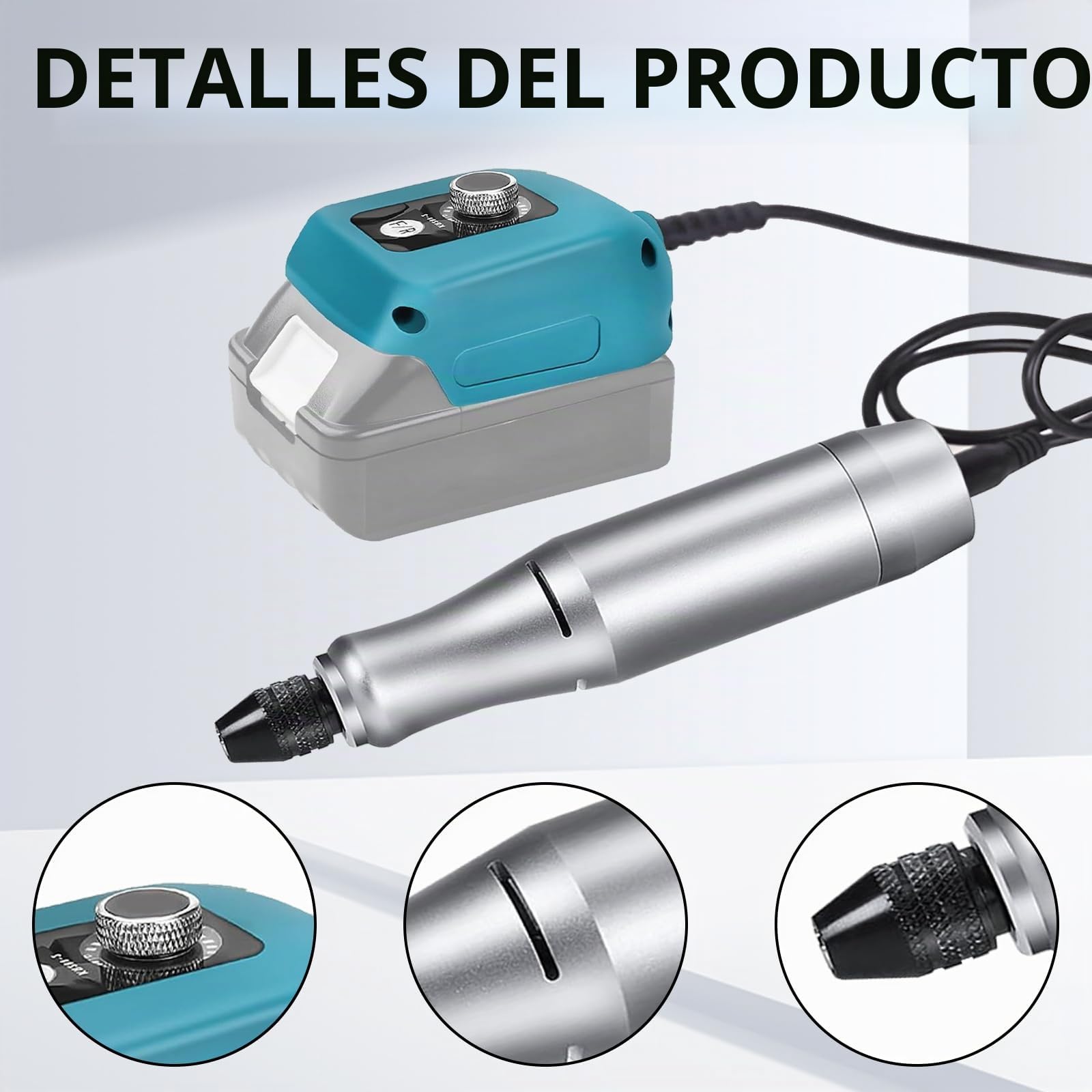 Multiherramienta Inalámbrica, Estación de Herramientas Giratoria Inalámbrica compatible con Batería Makita de 21 V Herramientas Multifunción con Accesorios