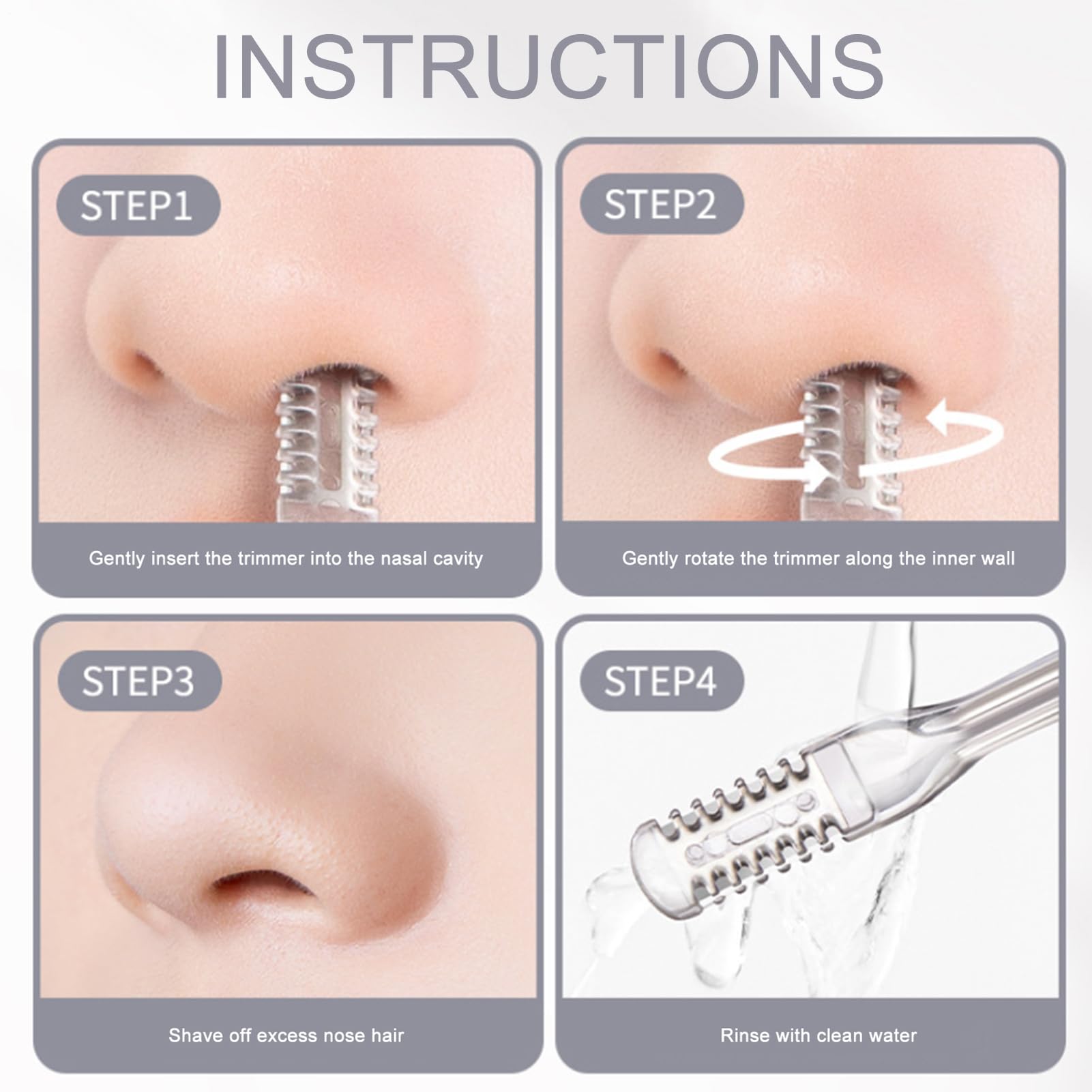 Tondeuse à Poils de Nez pour les Femmes | كُتل ألوان,Épilateur à Double Tête pour Poils du Nez | للارتداء اليومي